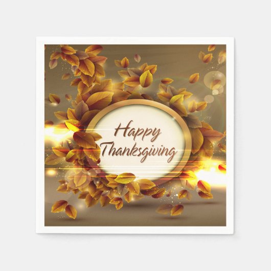 Happy Thanksgiving 3 opties Servetten (Voorkant)