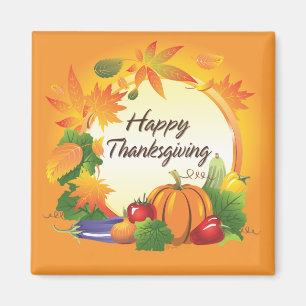 Happy Thanksgiving 5 Magnet Magneet