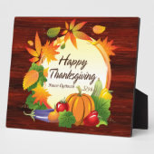 Happy Thanksgiving 5A Plaque Fotoplaat (Zijkant)