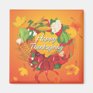 Happy Thanksgiving 6 Magnet Magneet