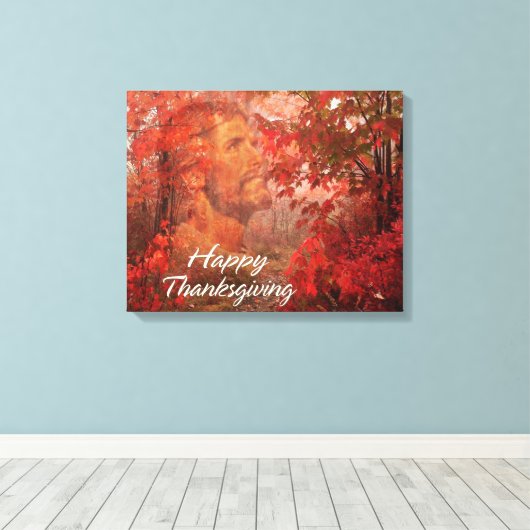 Happy Thanksgiving 9 Wrapped Canvas (Insitu (Houten vloer))