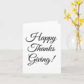 Happy Thanksgiving aangepaste scripttypografie Kaart (Gele Bloem)