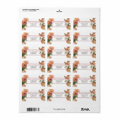 Happy Thanksgiving Autumn Chrysanthemums Etiket (Full Sheet)