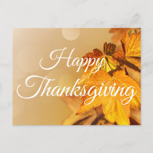Happy Thanksgiving Autumn Leaves Feestdagenkaart