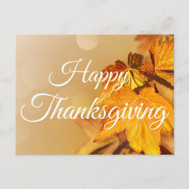 Happy Thanksgiving Autumn Leaves Feestdagenkaart