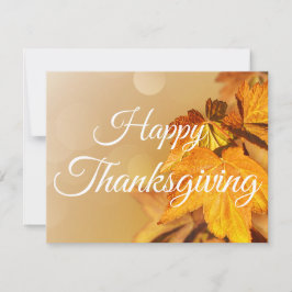 Happy Thanksgiving Autumn Leaves Feestdagenkaart