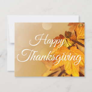 Happy Thanksgiving Autumn Leaves Feestdagenkaart