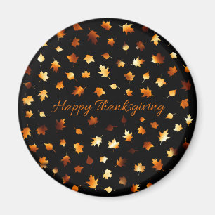 Happy Thanksgiving Autumn Leaves Magneet