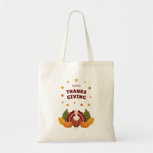 Happy Thanksgiving Autumn Tote Bag (Voorkant)