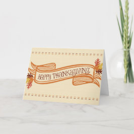 Happy Thanksgiving Banner Wenskaart Feestdagen Kaart