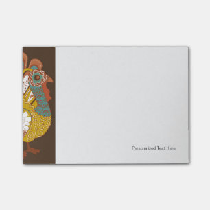 Happy Thanksgiving Beauful Turkey Card Post-it® Notes