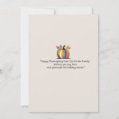 Happy Thanksgiving Bedankkaart (Achterkant)