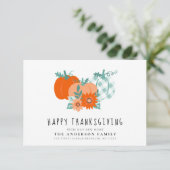 Happy Thanksgiving-bericht Bedankkaart (Staand voorkant)