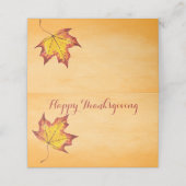 Happy Thanksgiving Bericht Herfst Blad Tafel Zitpl (Buitenkant ongevouwen)