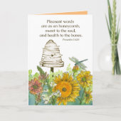 Happy Thanksgiving Bijbel Verse Spreuken Wildflowe Kaart (Voorkant)