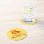 Happy thanksgiving bladkunst papieren onderzetters (Insitu)