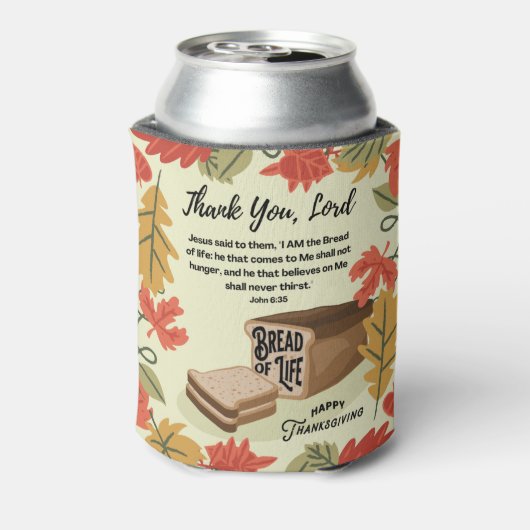 Happy Thanksgiving BREAD LIFE Monogram Blikjeskoeler (Blikje Achterkant)