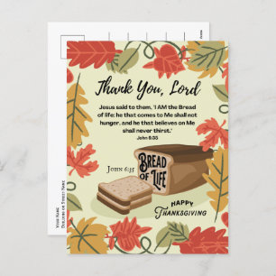 Happy Thanksgiving BREAD van het leven Feestdagenkaart