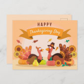 Happy Thanksgiving Briefkaart (Voorkant / Achterkant)