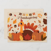 Happy Thanksgiving Briefkaart (Voorkant / Achterkant)