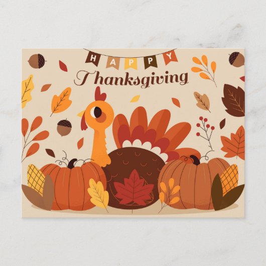 Happy Thanksgiving Briefkaart (Voorkant)