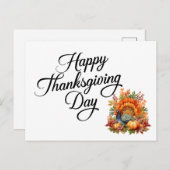 Happy Thanksgiving Briefkaart (Voorkant / Achterkant)