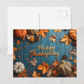 Happy Thanksgiving Briefkaart (Voorkant / Achterkant)
