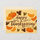 Happy Thanksgiving Briefkaart (Voorkant / Achterkant)
