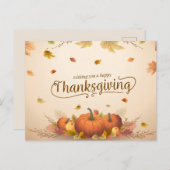 Happy Thanksgiving Briefkaart (Voorkant / Achterkant)