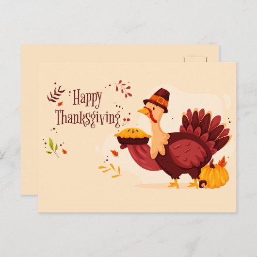 Happy Thanksgiving Briefkaart (Voorkant / Achterkant)