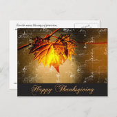 Happy Thanksgiving Briefkaart (Voorkant / Achterkant)