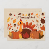 Happy Thanksgiving Briefkaart (Voorkant / Achterkant)