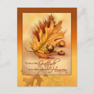 Happy Thanksgiving Briefkaart herfstbladeren en ei