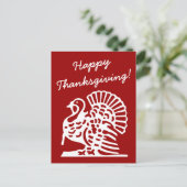 Happy Thanksgiving briefkaarten met kalkoen tekeni (Staand voorkant)
