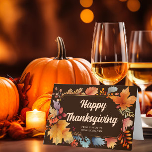 Happy Thanksgiving Business verlaat Brown Kaart