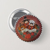 Happy Thanksgiving Button Pin (Voorkant /achterkant)