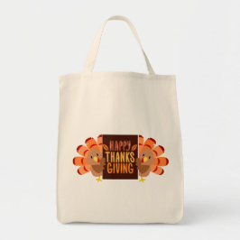 Happy Thanksgiving Canvas tas
