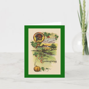 Happy Thanksgiving Card Reproduction Feestdagen Kaart