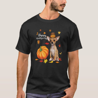 Happy Thanksgiving Chihuahua Autumn Herfst Thanksg T-shirt