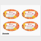 Happy Thanksgiving Classic Round Sticker (Vel)