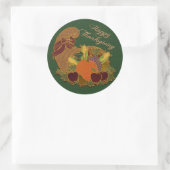 Happy Thanksgiving Cornucopia Groene Stickers (Tas)