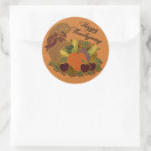 Happy Thanksgiving Cornucopia Oranje Stickers (Tas)