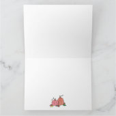 Happy Thanksgiving Crow en Pumpkins Kaart (Binnen)