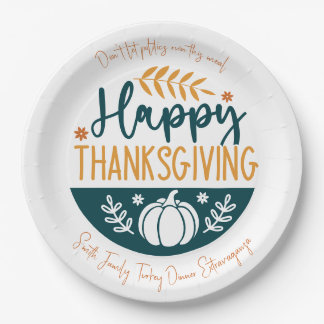 Happy Thanksgiving Custom Papieren Bordje