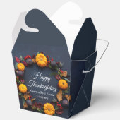 Happy Thanksgiving Custom Pumpkin Wreath Modern Bedankdoosjes (Open)