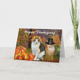 Happy Thanksgiving Cute Collage Notitiekaartje