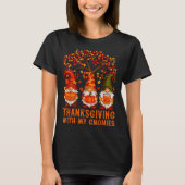 Happy Thanksgiving Cute Gnomes Pumpkin Autumn Leav T-shirt (Voorkant)