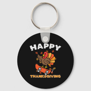 Happy Thanksgiving Cute Herfst over Turkije Sleutelhanger