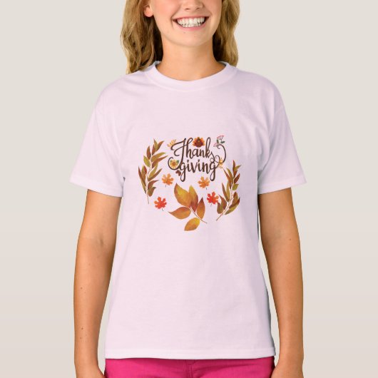 Happy Thanksgiving Cute Turkey T-shirt (Voorkant)