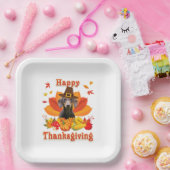 Happy Thanksgiving Dachshund Dog Eigenaar Pet Love Papieren Bordje (Feest)